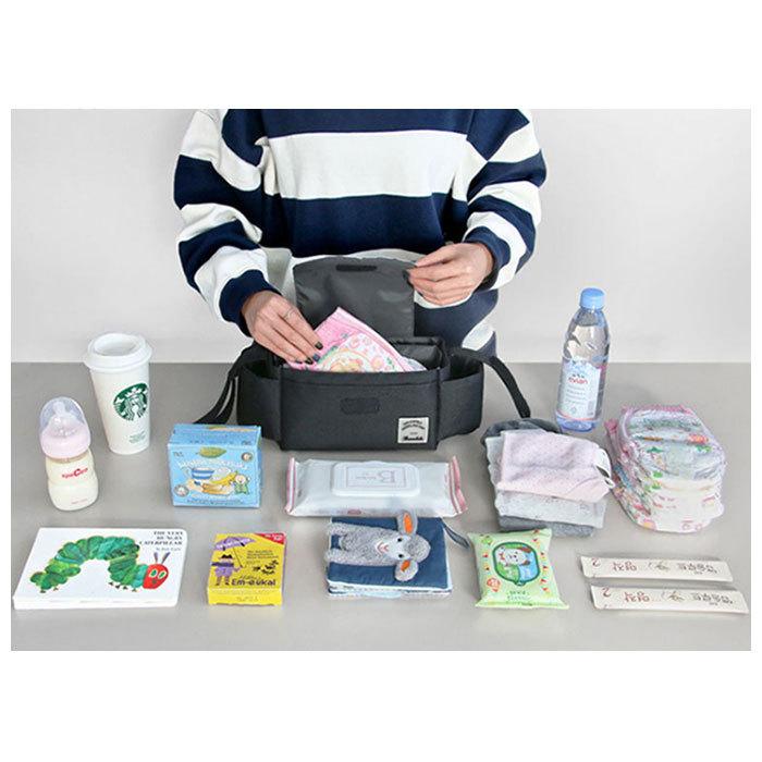 ベビーカー バッグ 通販 ベビーカー用バッグ ドリンクホルダー おしゃれ かわいい 小物入れ ベビー用品 ママバッグ マザーズバッグ 軽量 コンパクト | BACKYARD FAMILY | 09