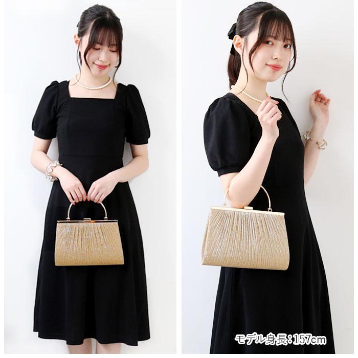パーティーバッグ 通販パーティーバッグ ハンドバッグ ショルダーバッグ 2way プリーツ がま口 ラメ 結婚式 披露宴 パーティ 上品 エレガント  パーティーバッグ | ブランド登録なし | 05
