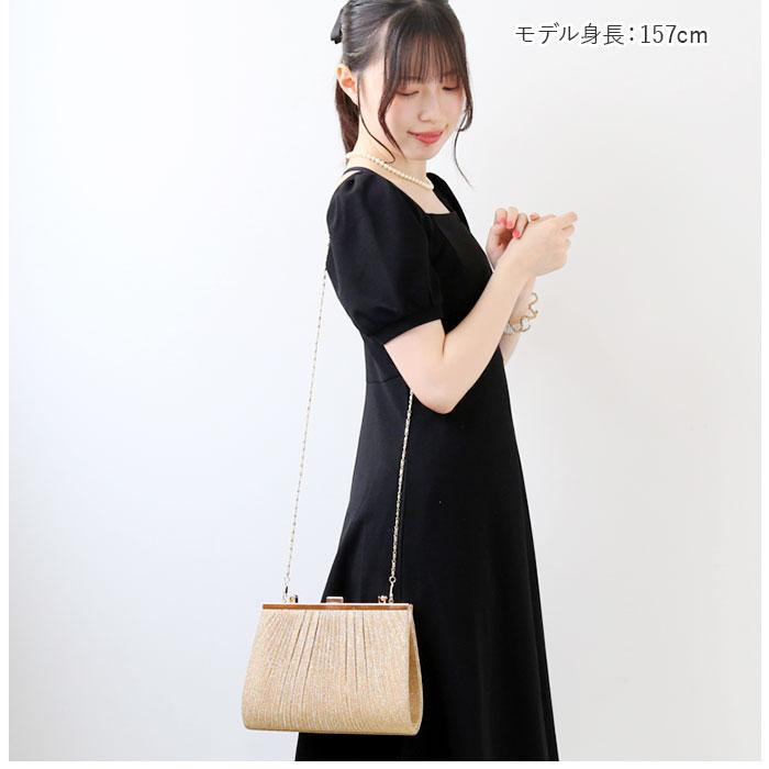 パーティーバッグ 通販パーティーバッグ ハンドバッグ ショルダーバッグ 2way プリーツ がま口 ラメ 結婚式 披露宴 パーティ 上品 エレガント  パーティーバッグ | ブランド登録なし | 06