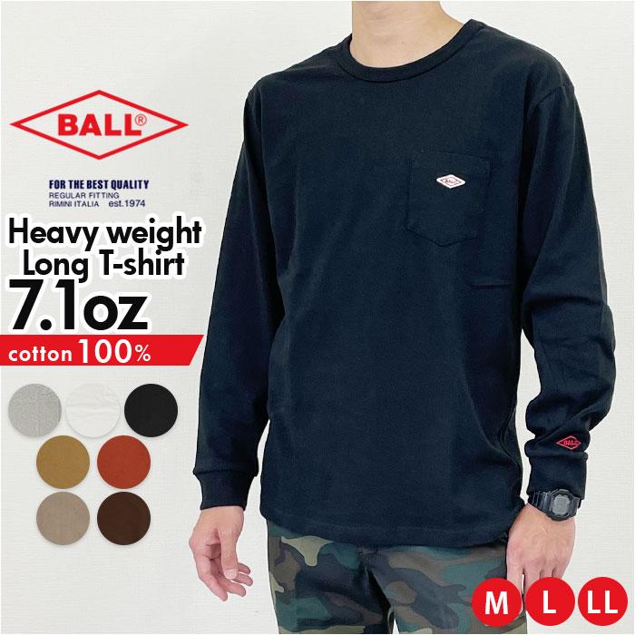 tシャツ 長袖 メンズ 通販 綿100% ブランド BALL 60500 おしゃれ ロンt 無地 シンプル ゆったり インナー シャツ レディース ポケット付き ユニセックス tシャツ | BALL Watch
