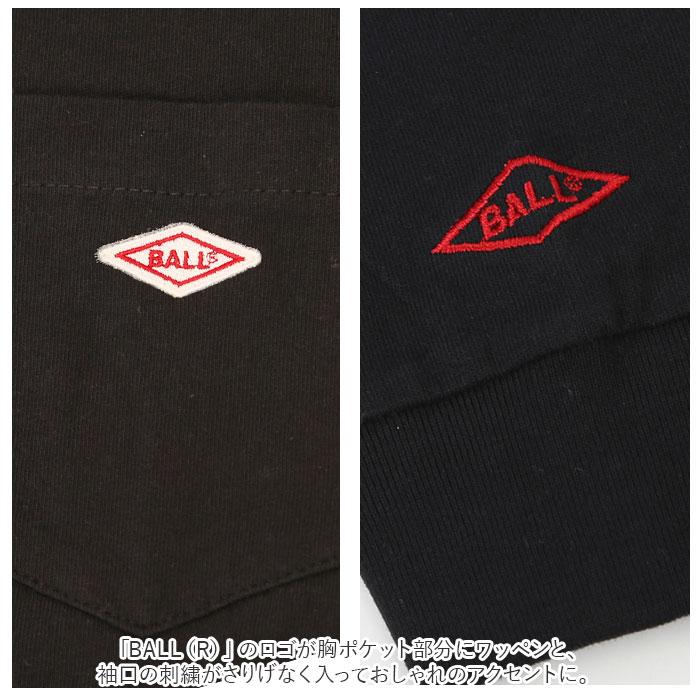 tシャツ 長袖 メンズ 通販 綿100% ブランド BALL 60500 おしゃれ ロンt 無地 シンプル ゆったり インナー シャツ レディース ポケット付き ユニセックス tシャツ | BALL Watch | 15