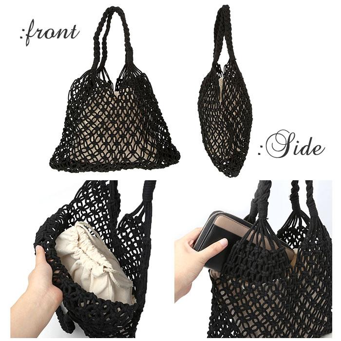 夏 通販夏 編み バッグ かごバッグ トート レディース 編みバッグ トートバッグ メッシュバッグ 夏バッグ 手提げ 海 リゾート ネット 可愛い エコバッグ 夏 | BACKYARD FAMILY | 16
