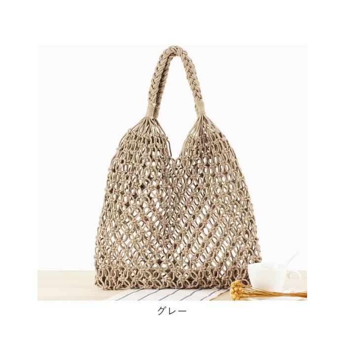 夏 通販夏 編み バッグ かごバッグ トート レディース 編みバッグ トートバッグ メッシュバッグ 夏バッグ 手提げ 海 リゾート ネット 可愛い エコバッグ 夏 | BACKYARD FAMILY | 22