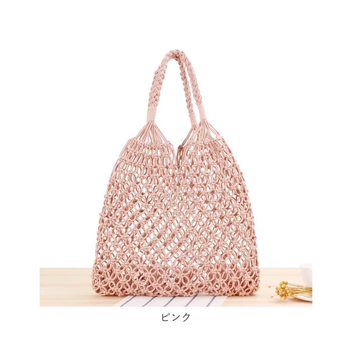 夏 通販夏 編み バッグ かごバッグ トート レディース 編みバッグ トートバッグ メッシュバッグ 夏バッグ 手提げ 海 リゾート ネット 可愛い エコバッグ 夏 | BACKYARD FAMILY | 23