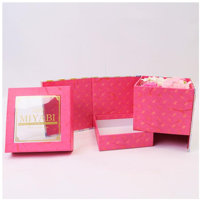 ソープフラワー 通販ソープフラワー ボックス 入浴剤 和 バスフレボックス MIYABI M バスフレグランス 花の形 花びら 造花 ギフト 石鹸 せっけん ソープフラワー | ブランド登録なし | 10