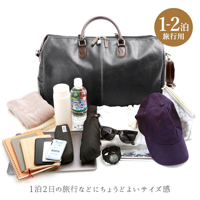 ボストンバッグ メンズ おしゃれ 通販 旅行カバン 旅行 バック かっこいい フェイクレザー 合成皮革 合皮 出張 ビジネス 帰省 ゴルフ ボストンバッグ | ANDY HAWARD | 04
