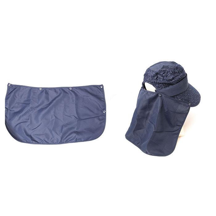 サンバイザー レディース 通販 キャップ 深め ネックカバー uvカット 夏用 おしゃれ ネックガード フェイスガード ボタン 帽子 つば広 日除け帽子 サンバイザー | ブランド登録なし | 08