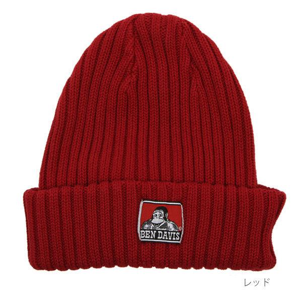 ニット帽 メンズ レディース ブランド リブ編み ニットキャップ 帽子 おしゃれ 秋冬 コットン 厚手 シンプル ロゴ ワッペン BEN DAVIS ベンデイビス 正規品 | BEN DAVIS | 30