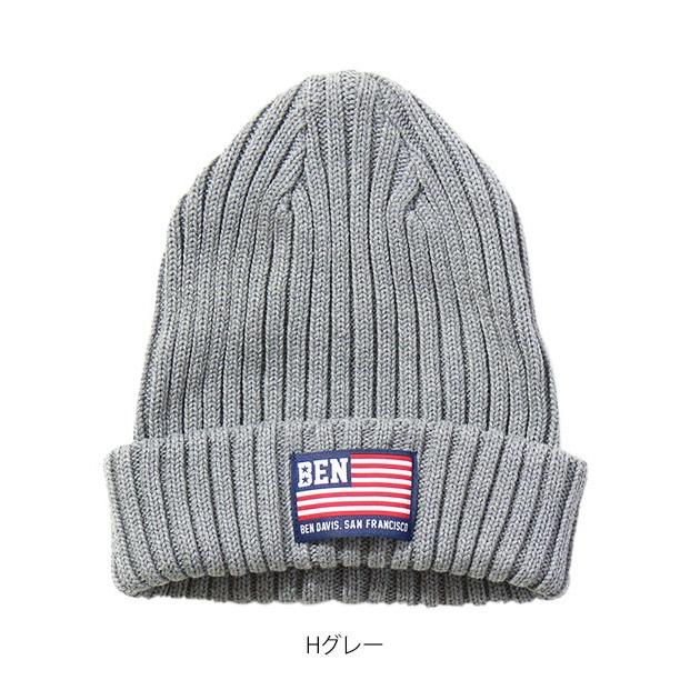 ニット帽 メンズ レディース ブランド リブ編み ニットキャップ 帽子 おしゃれ 秋冬 コットン ビーニー 厚手 シンプル ロゴ ワッペン BEN DAVIS ベンデイビス | BEN DAVIS | 04