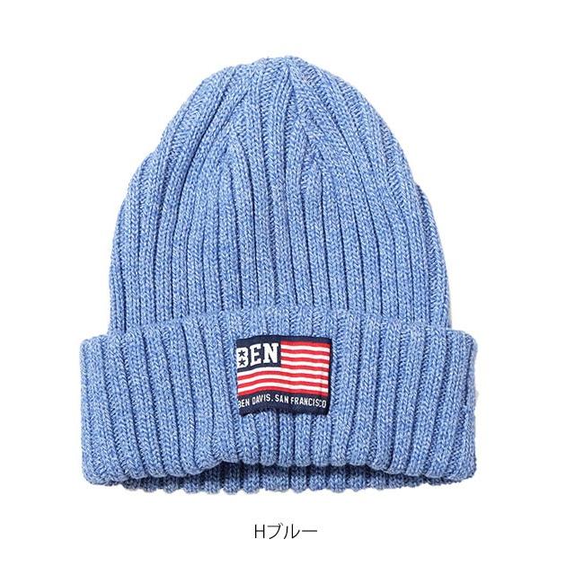 ニット帽 メンズ レディース ブランド リブ編み ニットキャップ 帽子 おしゃれ 秋冬 コットン ビーニー 厚手 シンプル ロゴ ワッペン BEN DAVIS ベンデイビス | BEN DAVIS | 09