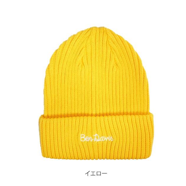 ニット帽 メンズ レディース ブランド リブ ニットキャップ 帽子 おしゃれ 秋冬 ビーニー 厚手 シンプル キッズ ロゴ 刺繍 ステッチ  BEN DAVIS  ニット帽 | BEN DAVIS | 17