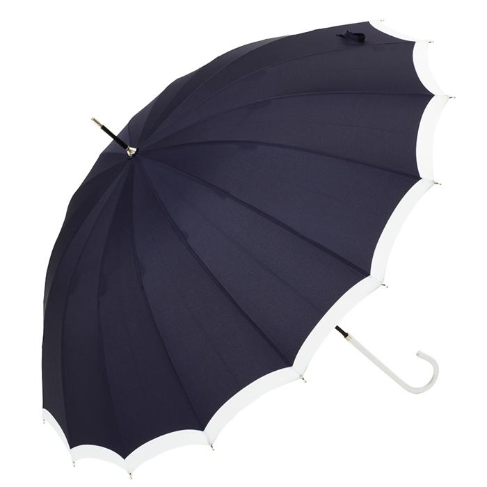 傘 16本骨 レディース 通販 because 長傘 軽量 ブランド 日傘 晴雨兼用 uvカット 約 55cm 53cm 約 55センチ 53センチ 婦人傘 晴雨兼用傘 シンプル おしゃれ | because | 12