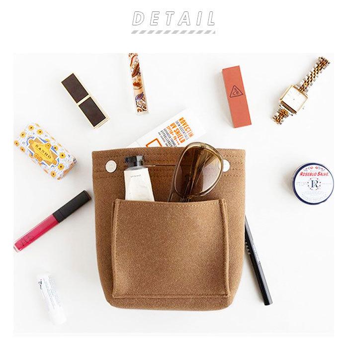 バッグインバッグ 小さめ フェルト 縦 通販 軽い 軽量 自立 マチ広 インナーバッグ ポーチ バッグ 整理整頓 おしゃれ かわいい シンプル 無地 カラフル Backyard Family 通販 Paypayモール