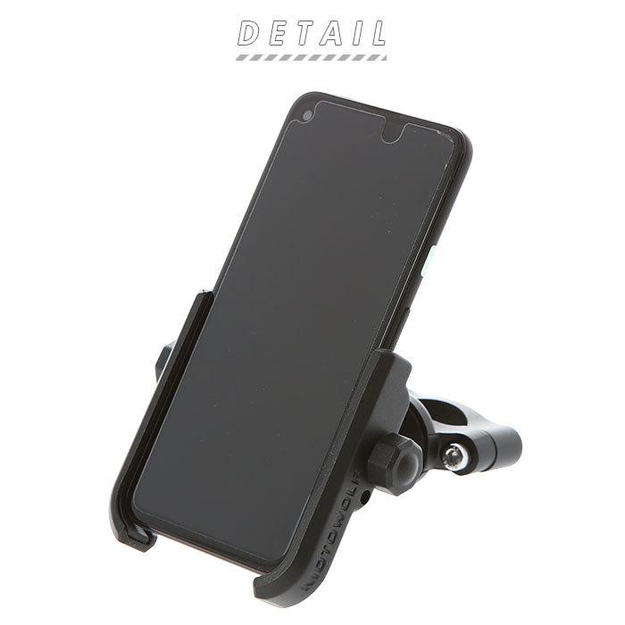 スマホホルダー バイク 通販 バーハンドル オートバイ アルミニウム合金 シルバー ブラック マルチアングル 360° 360度 回転 カメラ 使用可 スマホホルダー |  | 01