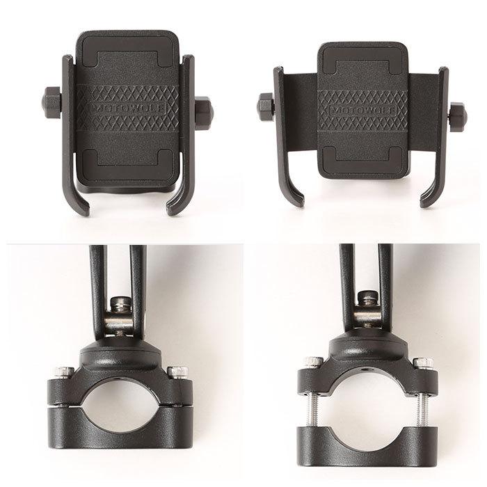 スマホホルダー バイク 通販 バーハンドル オートバイ アルミニウム合金 シルバー ブラック マルチアングル 360° 360度 回転 カメラ 使用可 スマホホルダー |  | 08