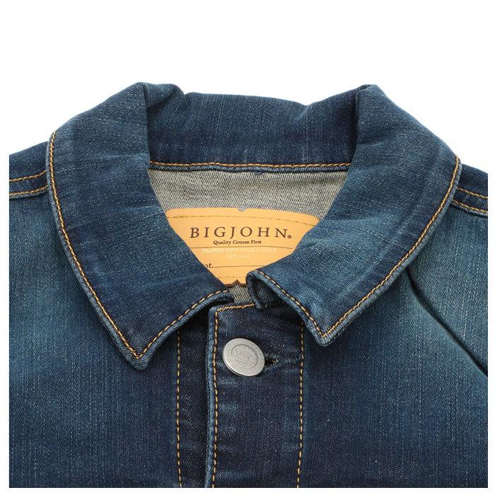 BIG JOHN デニムジャケット Mサイズ ダークブルー Big John レアジャケット Gジャン ビッグジョン 藍聖セルビッチ