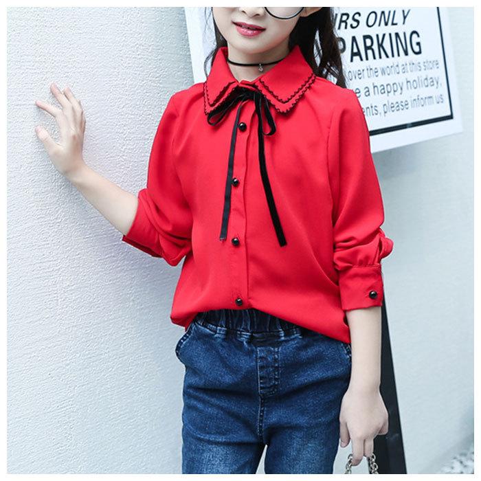 女の子 ブラウス 通販 入学式 卒業式 かわいい リボン 白 フォーマル 卒園式 入園式 子供服 キッズ トップス ジュニア 襟付シャツ フォーマル シャツ 160 女の子 |  | 03