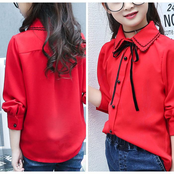 女の子 ブラウス 通販 入学式 卒業式 かわいい リボン 白 フォーマル 卒園式 入園式 子供服 キッズ トップス ジュニア 襟付シャツ フォーマル シャツ 160 女の子 |  | 04