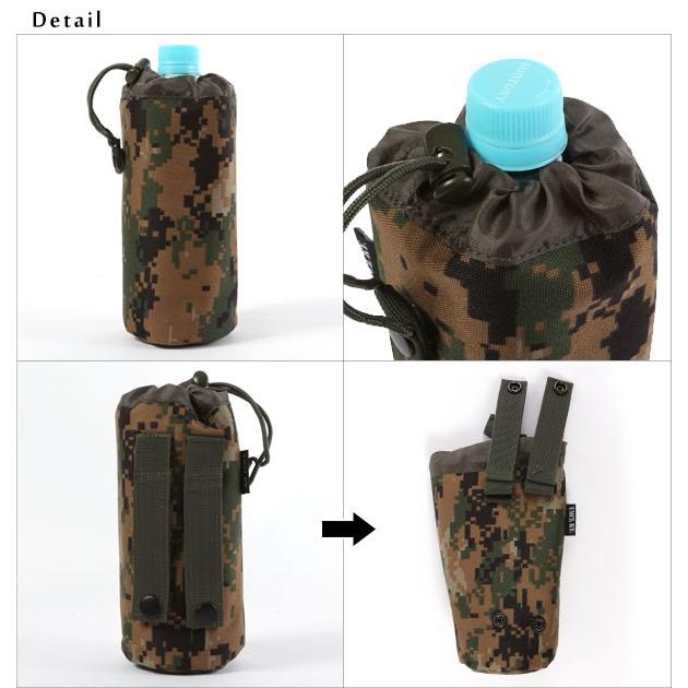 ボトルホルダー おしゃれ メンズ ミリタリー ナイロン 丈夫 MOLLE対応