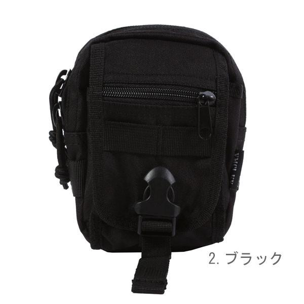 ポーチ メンズ ミリタリー ビガーポーチ おしゃれ ナイロン 丈夫 MOLLE対応 PALS シンプル 多機能 アウトドア 無地 カーキ ベルト リュック 取り付け BP062YN | MILITARY | 05