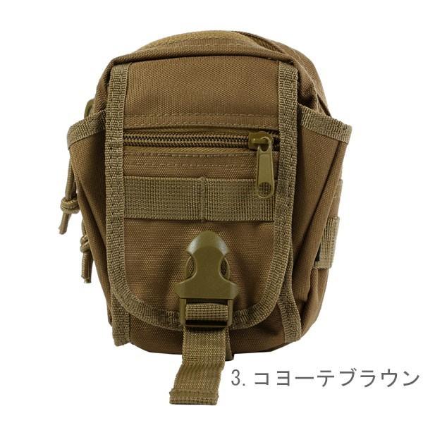 ポーチ メンズ ミリタリー ビガーポーチ おしゃれ ナイロン 丈夫 MOLLE対応 PALS シンプル 多機能 アウトドア 無地 カーキ ベルト リュック 取り付け BP062YN | MILITARY | 06