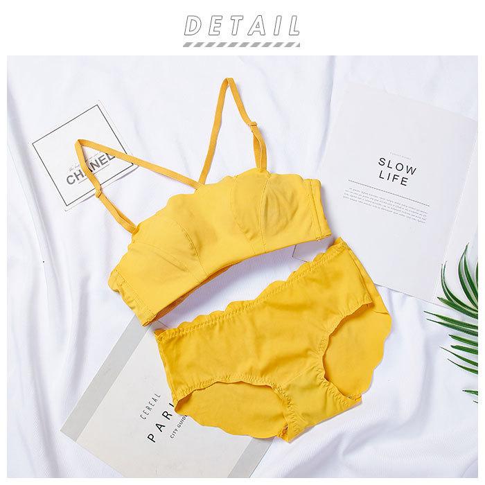 ブラジャー ショーツ セット ノンワイヤー 通販 セクシー チューブトップ ブラ 下着 レディース ギャザー プッシュアップブラ パンティー シンプル ブラジャー |  | 05