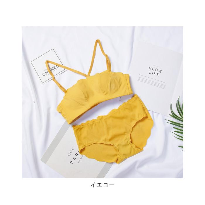 ブラジャー ショーツ セット ノンワイヤー 通販 セクシー チューブトップ ブラ 下着 レディース ギャザー プッシュアップブラ パンティー シンプル ブラジャー |  | 14