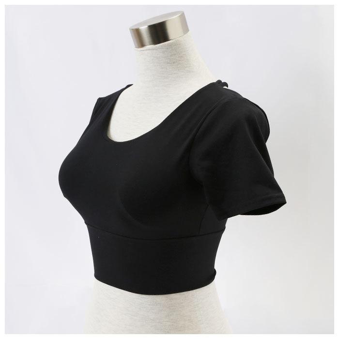 ヨガウェア トップス カップ付 通販 半袖 ブラトップ インナー シャツ フィットネスウェア ランニング ジョギング おしゃれ かわいい ヨガウェア |  | 02