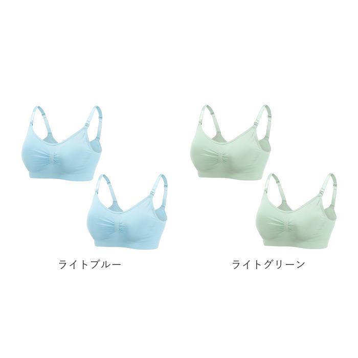 授乳ブラ セット 通販 前開き ノンワイヤー 可愛い 授乳 ブラジャー マタニティブラジャー シンプル 無地 ストラップオープン バストケア 開けやすい 授乳ブラ | ブランド登録なし | 12