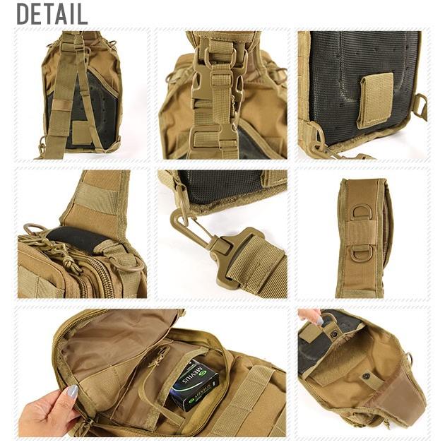 スカウトバッグ ミリタリー ショルダーバッグ ワンショルダー 大容量 ボディバッグ 大きめ 通学 通勤 ウエストバッグ MOLLE ナイロン メンズ 丈夫 アウトドア |  | 05