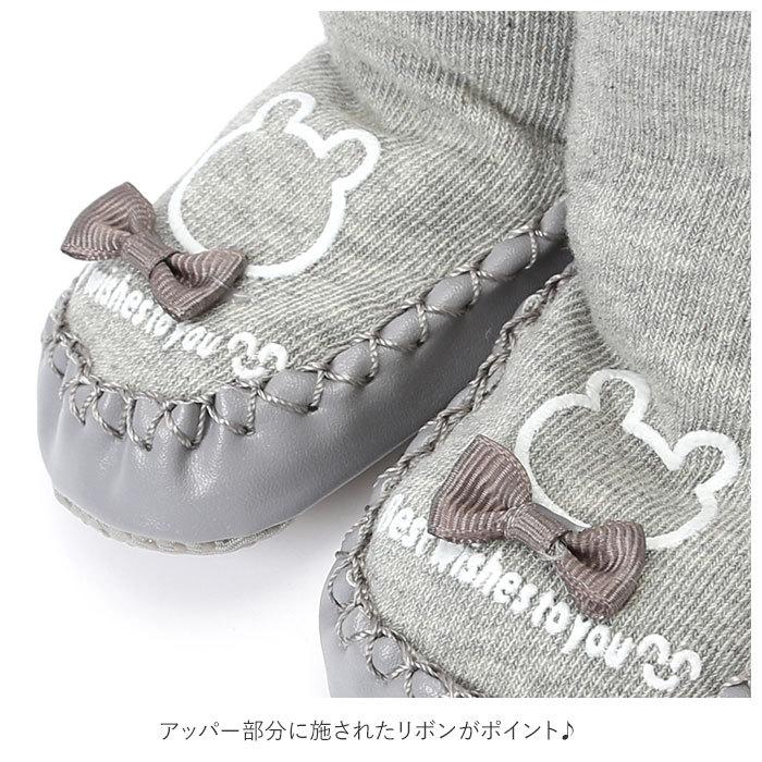 ソックスシューズ ベビー 通販 赤ちゃん 伸縮性 リボン 柔らか ベビーシューズ ルームシューズ ソックス シューズ 靴下 滑り防止 滑り止め ソックスシューズ | ブランド登録なし | 12