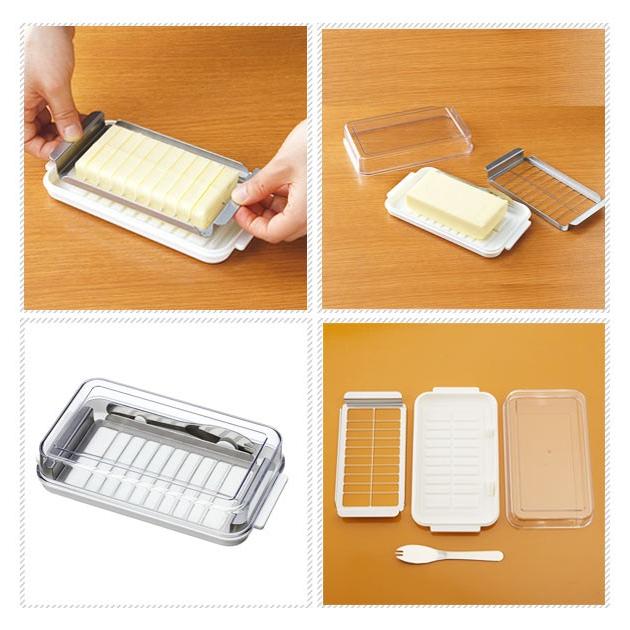 バターケース カット 切れる カットできる バターカッター バターカッター付きケース ステンレス バター ケース バターナイフ 保存 SKATER スケーター | スケーター | 02