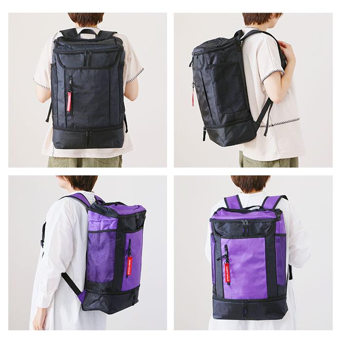 スクエア 通販スクエア リュック 大容量 通学 スポーツリュック おしゃれ 33l 高校生 ポリ 軽量 2層式 メンズ 男子 黒 ブラック ピンク パープル スクエア |  | 18