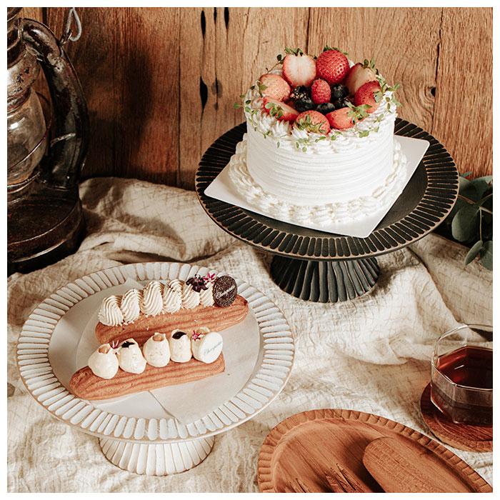 ケーキスタンド 通販ケーキスタンド 木 黒 白 木製 小皿 コンポート 皿 ケーキプレート ケーキトレー ケーキ スタンド 可愛い お皿 プレート ケーキスタンド | Afternoon Tea | 06