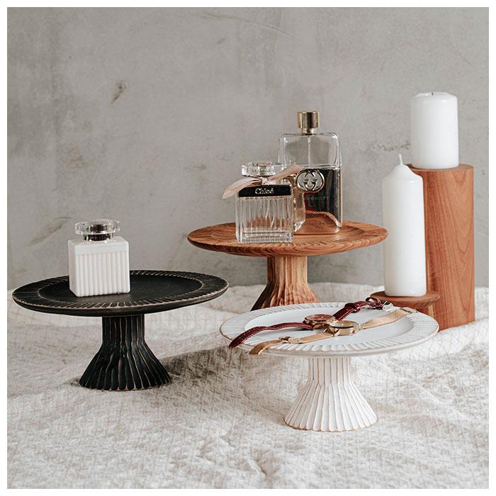 ケーキスタンド 通販ケーキスタンド 木 黒 白 木製 小皿 コンポート 皿 ケーキプレート ケーキトレー ケーキ スタンド 可愛い お皿 プレート ケーキスタンド | Afternoon Tea | 08