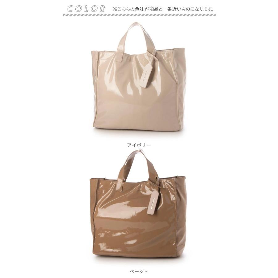cachecache カシュカシュ トートバッグ エナメル 通販 トートバック トート 手提げバッグ 手提げバック 手提げ ハンドバッグ スクエア 四角 ポケット 上品 | cache cache | 20