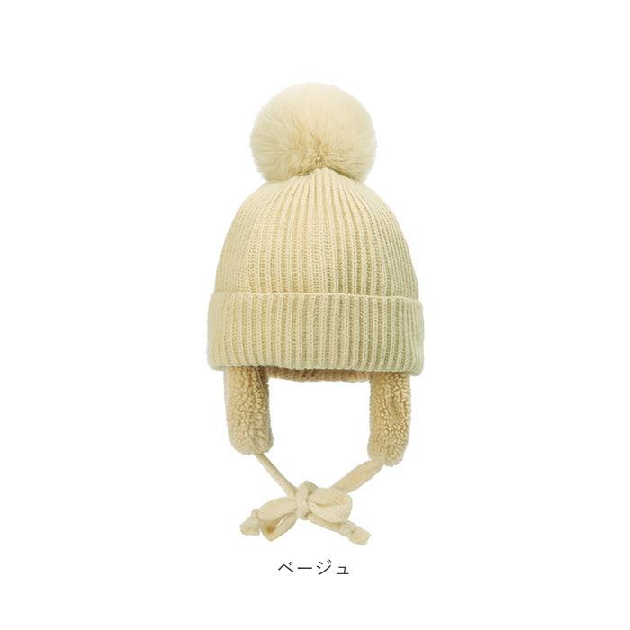ニット帽 キッズ 通販 ベビー 子供帽子 ニット帽子 防寒帽子 耳あて 帽子 ボア ぼうし 防寒 耳保護 かわいい 男女兼用 ボンボン 子供 子ども こども ニット帽 | ブランド登録なし | 23