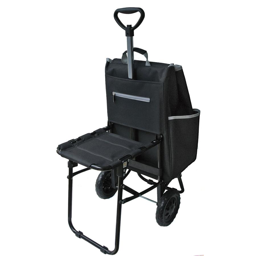 ショッピングカート 椅子付き 通販 折りたたみ 座れる 便利 おしゃれ