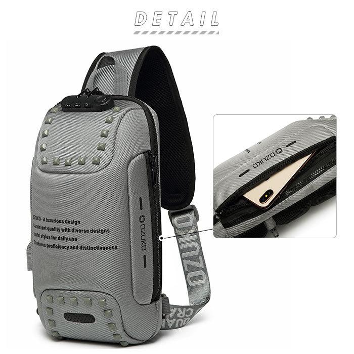 ボディバッグ 通販ボディバッグ メンズ ロック付き かっこいい おしゃれ ワンショルダー usbポート 斜めがけ 大容量 肩掛け 軽量 ショルダーバッグ ボディバッグ |  | 08