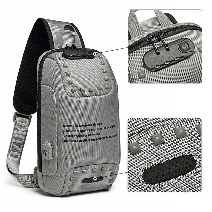 ボディバッグ 通販ボディバッグ メンズ ロック付き かっこいい おしゃれ ワンショルダー usbポート 斜めがけ 大容量 肩掛け 軽量 ショルダーバッグ ボディバッグ |  | 09