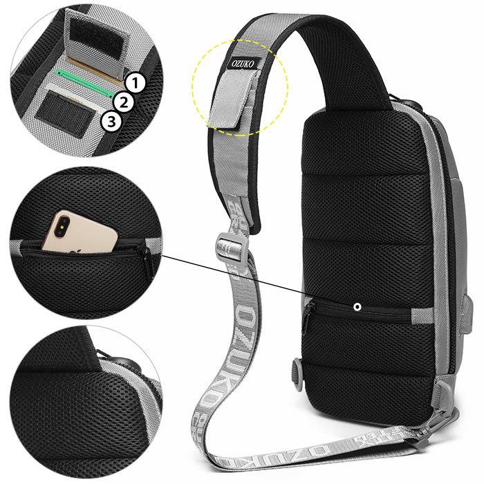 ボディバッグ 通販ボディバッグ メンズ ロック付き かっこいい おしゃれ ワンショルダー usbポート 斜めがけ 大容量 肩掛け 軽量 ショルダーバッグ ボディバッグ |  | 11