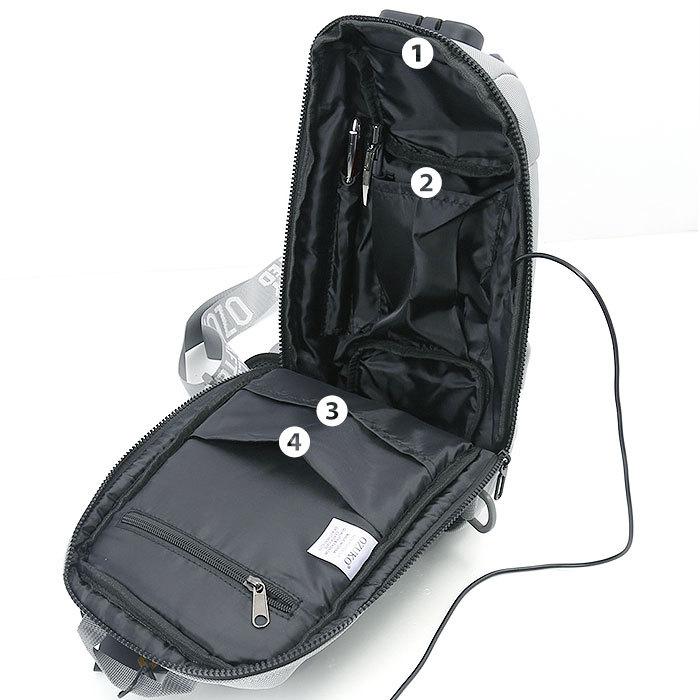 ボディバッグ 通販ボディバッグ メンズ ロック付き かっこいい おしゃれ ワンショルダー usbポート 斜めがけ 大容量 肩掛け 軽量 ショルダーバッグ ボディバッグ |  | 12