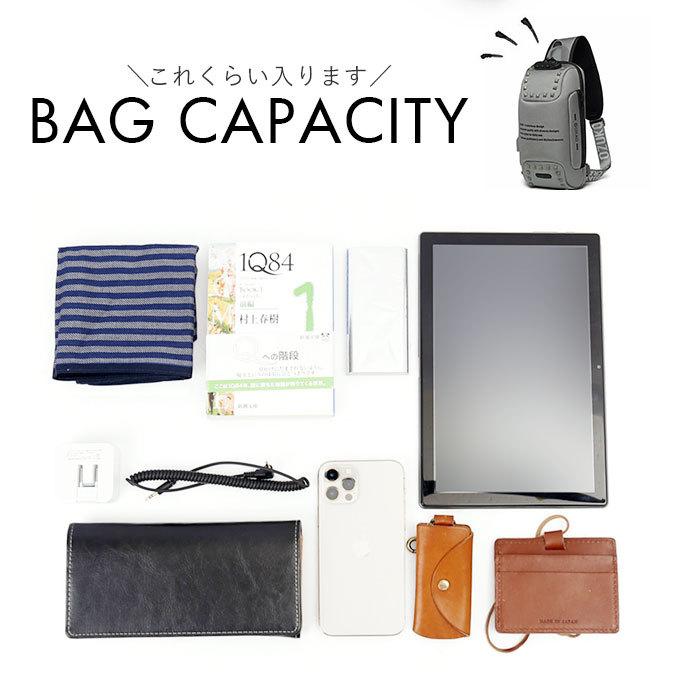 ボディバッグ 通販ボディバッグ メンズ ロック付き かっこいい おしゃれ ワンショルダー usbポート 斜めがけ 大容量 肩掛け 軽量 ショルダーバッグ ボディバッグ |  | 14