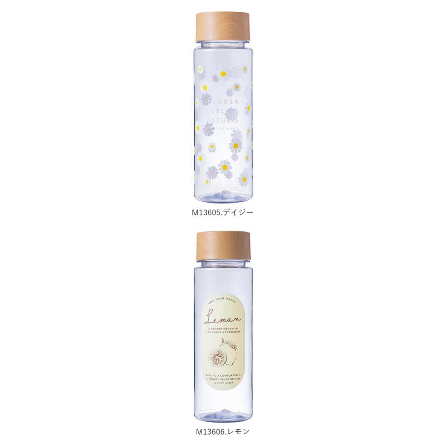 クリアボトル おしゃれ 通販 500ml 水筒 かわいい 大人 マイボトル 透明 洗いやすい マリオ クリアボトル木目 木目調 シンプル Mario 引出物 クリア 中フタ付き