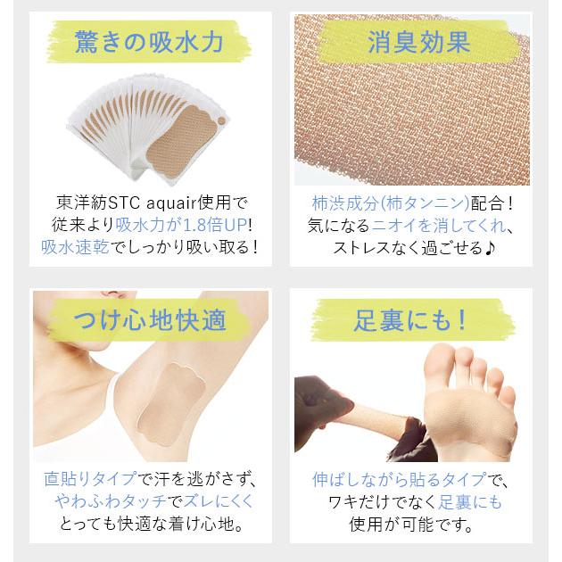 脇汗パッド メンズ レディース 貼るタイプ 汗取りシート サラフィッティ ソフトエアリー 20枚 汗取り 脇汗 汗ジミ わき汗 直貼り テープ 消臭 汗ワキシート | COGIT | 03