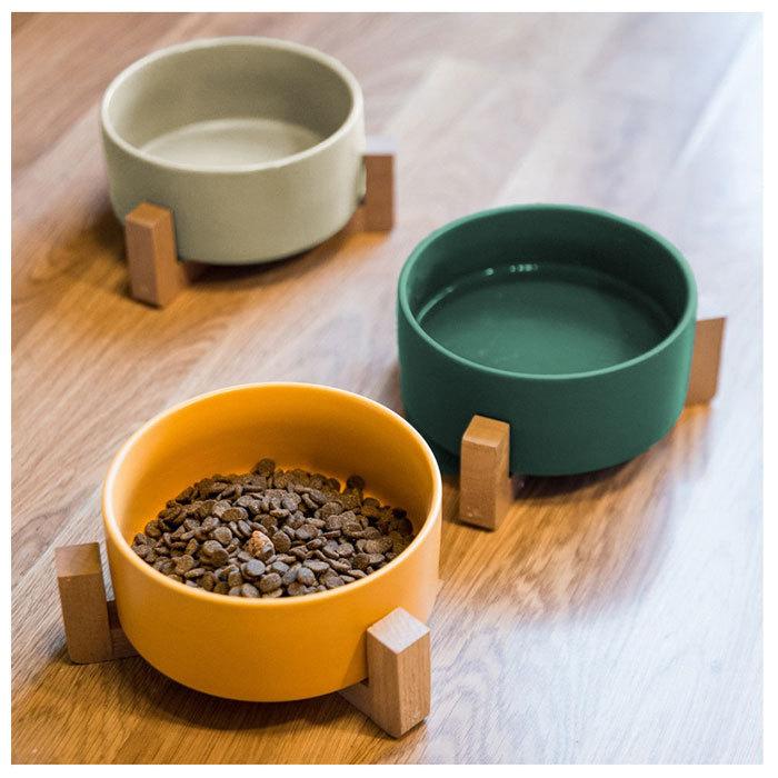 フードボウル 通販フードボウル 猫 陶器 脚付 脚付 スタンド付き ウォーターボウル 食器 食器台 餌皿 ペット食器 ペット用食器 皿 食べやすい ご飯 フードボウル | ブランド登録なし | 03