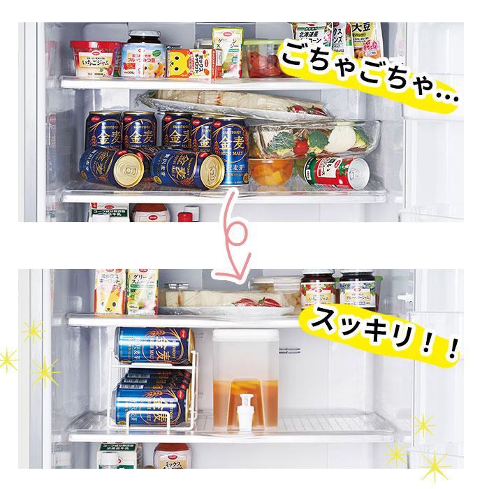 缶ストッカー 冷蔵庫 350ml 通販 キッチンラック ストッカー ラック 缶ビール 缶ジュース コロコロ缶配ストッカー 収納ストッカー ストック 庫内収納 | BACKYARD FAMILY | 04