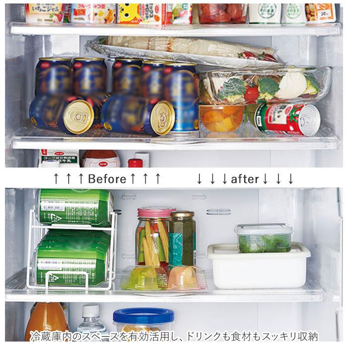 缶ストッカー 冷蔵庫 350ml 通販 キッチンラック ストッカー ラック 缶ビール 缶ジュース コロコロ缶配ストッカー 収納ストッカー ストック 庫内収納 | BACKYARD FAMILY | 05