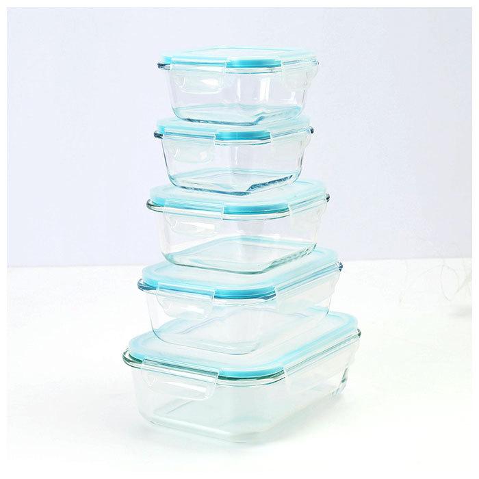 保存容器 耐熱ガラス 通販 310ml2個 530ml1個 630ml1個 1040ml1個 5点セット 密閉力 電子レンジ オーブン 冷蔵 冷凍 食洗機 CLARTE クラルテ お弁当箱 保存容器 |  | 03