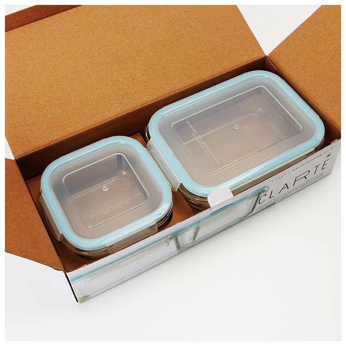 保存容器 通販保存容器 耐熱ガラス 530ml 1040ml 2点セット 密閉力 電子レンジ オーブン 冷蔵 冷凍 食洗機 CLARTE クラルテ お弁当箱 テーブルウェア 保存容器 |  | 10